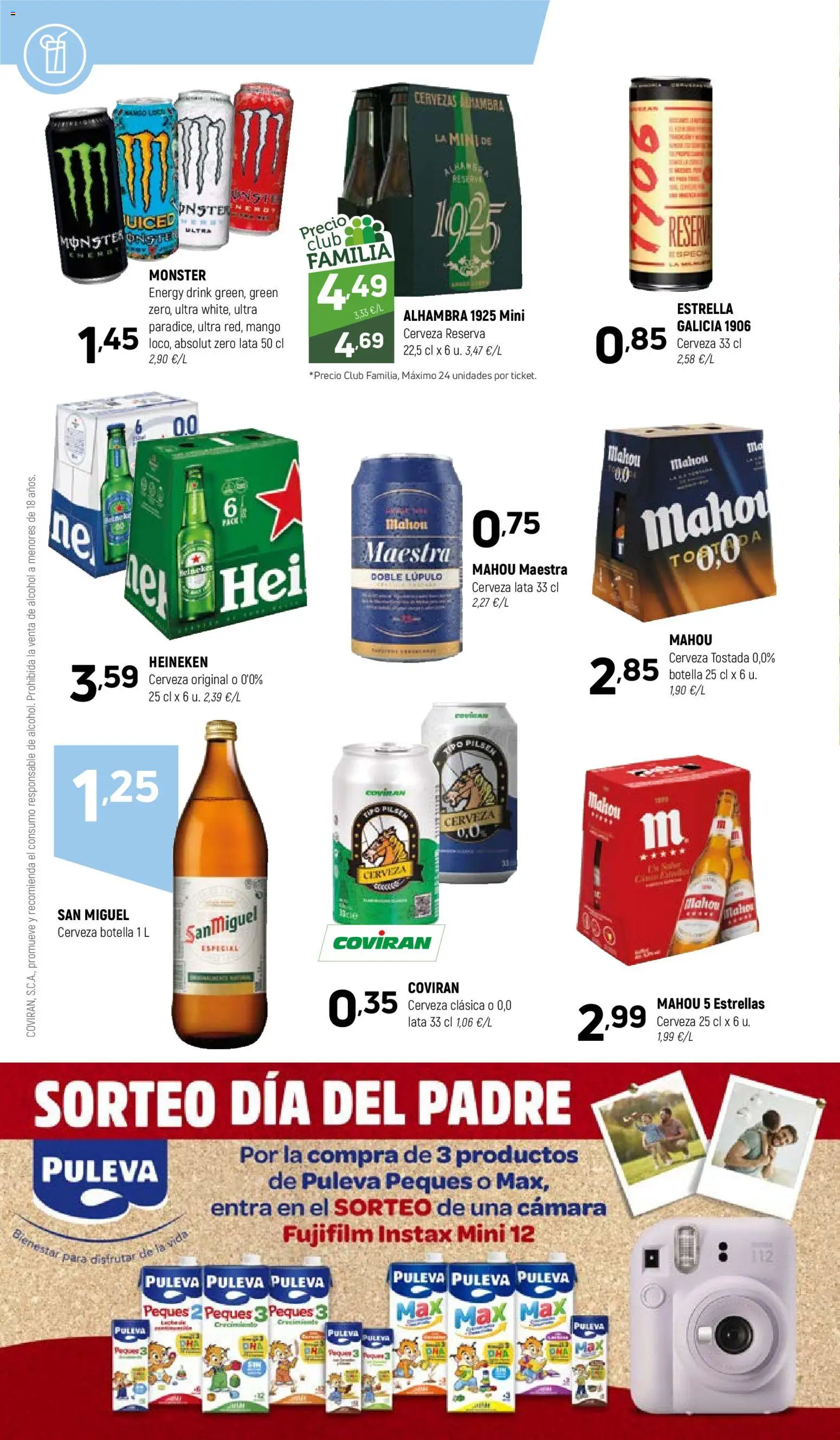 Coviran - Galicia │ válido desde el 10.03.2026 | Página: 12 | Productos: Cerveza, Cámara, Ρούτερ, Σπανάκι