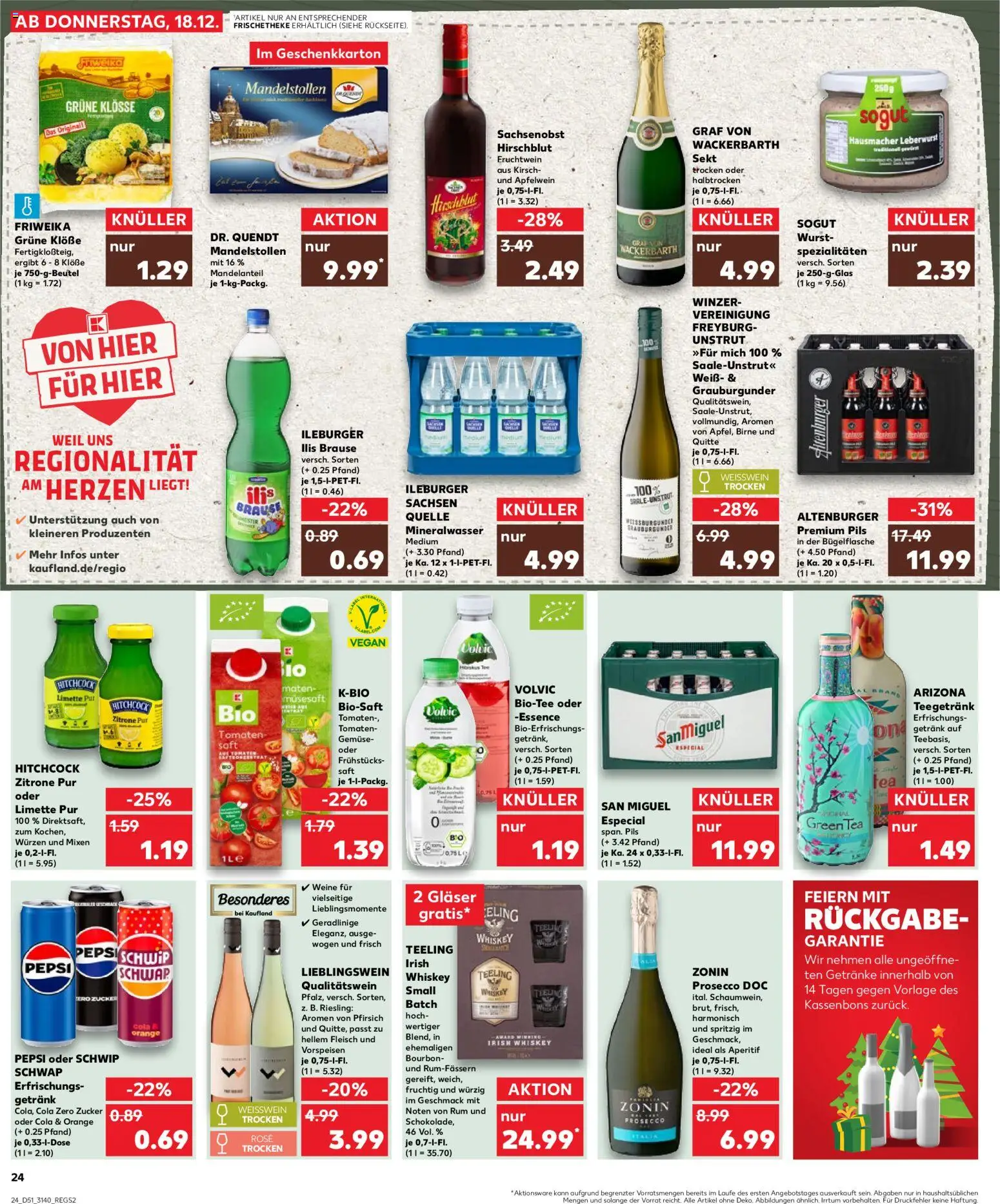 Kaufland prospekt Leipzig	 – gültig ab 21.12.2025 | Seite: 24 | Produkte: Sekt, Gemüse, Birne, Volvic