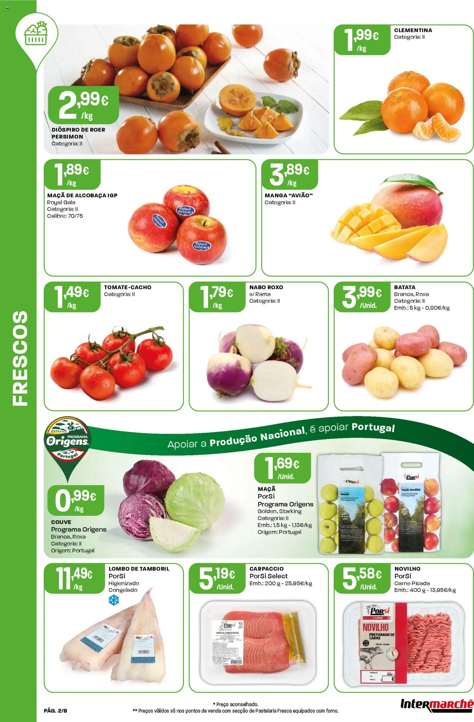 Intermarché Folheto Mini │ válido de 13.11.2025 | Página: 2 | Produtos: Maça, Tamboril, Carne, Couve
