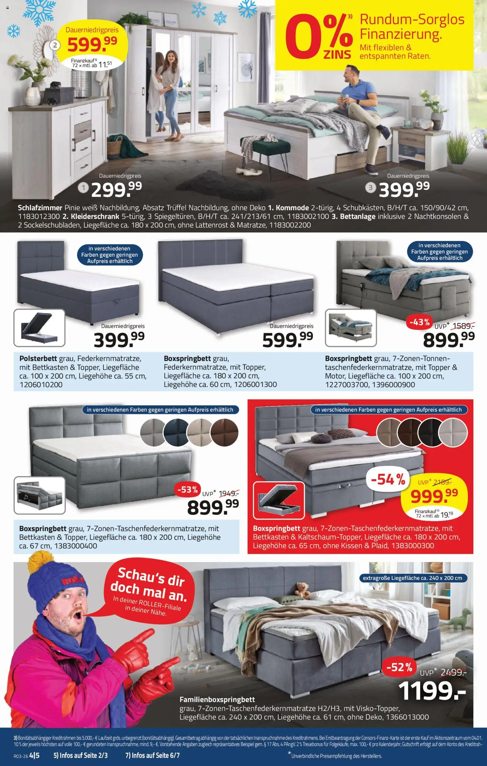 Roller Prospekt 	 – gültig ab 11.01.2026 | Seite: 10 | Produkte: Kissen, Kommode, Lattenrost, Boxspringbett