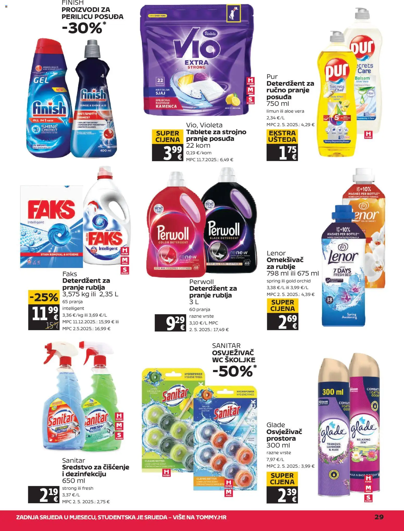 Tommy katalog | vrijedi od 19.03.2026 | Stranica: 29 | Proizvodi: Faks, Deterdžent za pranje rublja, Limun, Perwoll