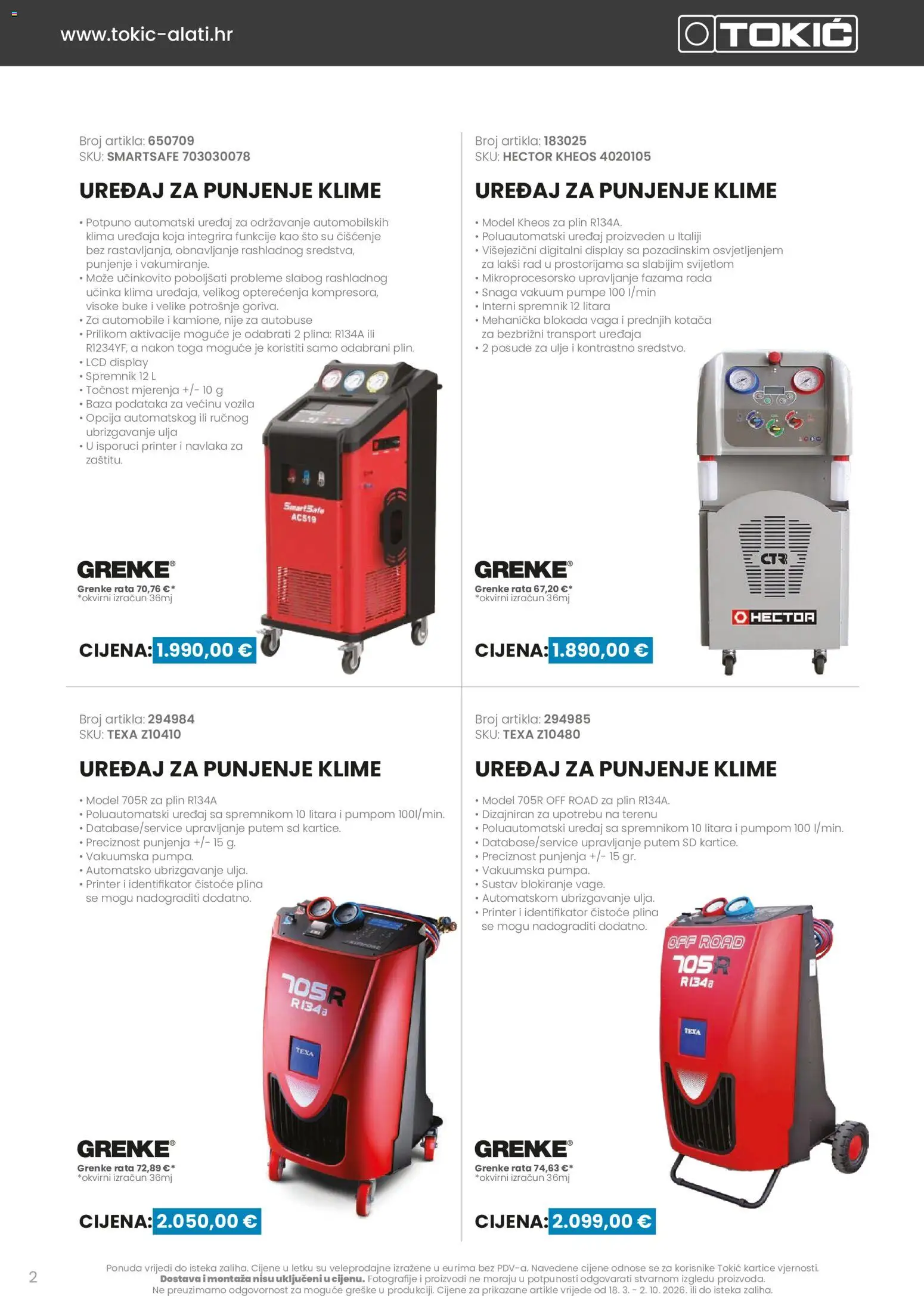 Tokić katalog | vrijedi od 18.03.2026 | Stranica: 2 | Proizvodi: Ulje, Klima, Printer, Vaga
