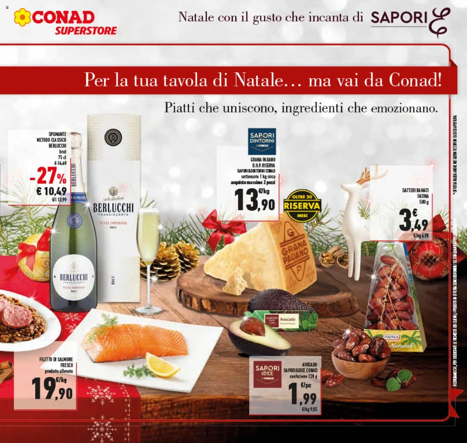 Volantino Conad del 15.12.2025 | Pagina: 5 | Prodotti: Salmone, Salmone fresco, Spumante, Grana Padano
