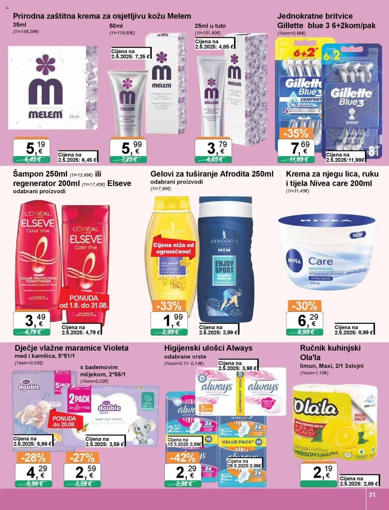 KTC katalog | vrijedi od 07.08.2025 | Stranica: 31 | Proizvodi: Med, Šampon, Ručnik, Melem