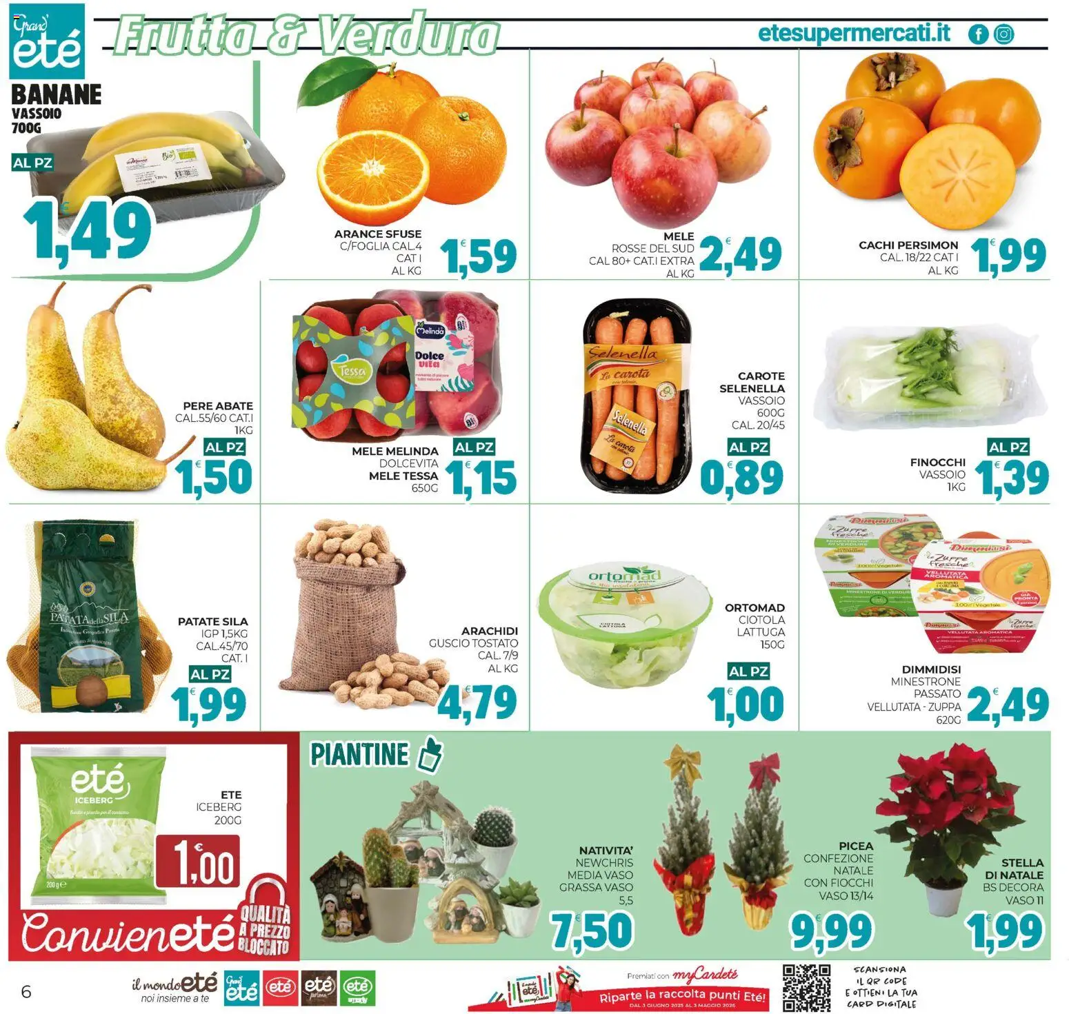 Volantino Eté del 21.11.2025 | Pagina: 6 | Prodotti: Mele, Banane, Patate, Finocchi