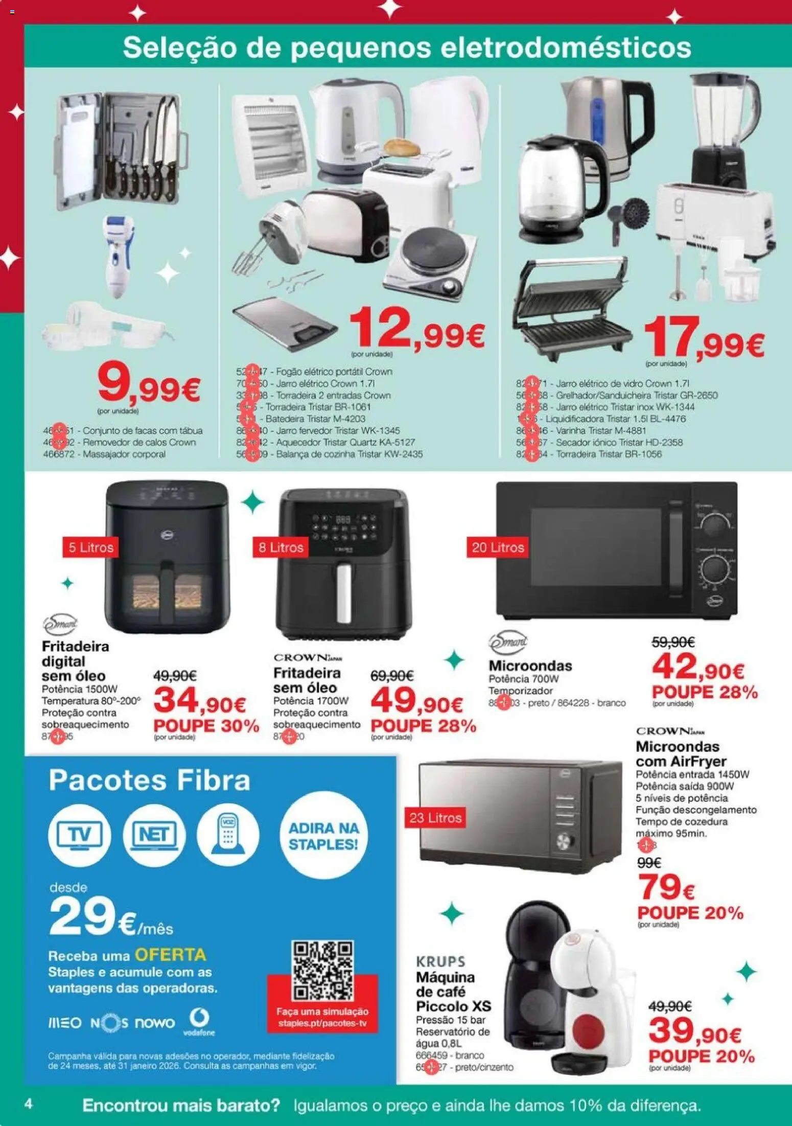 Staples - Folheto Natal 2025 │ válido de 03.12.2025 | Página: 4 | Produtos: Balança de cozinha, Aquecedor, Batedeira, Torradeira