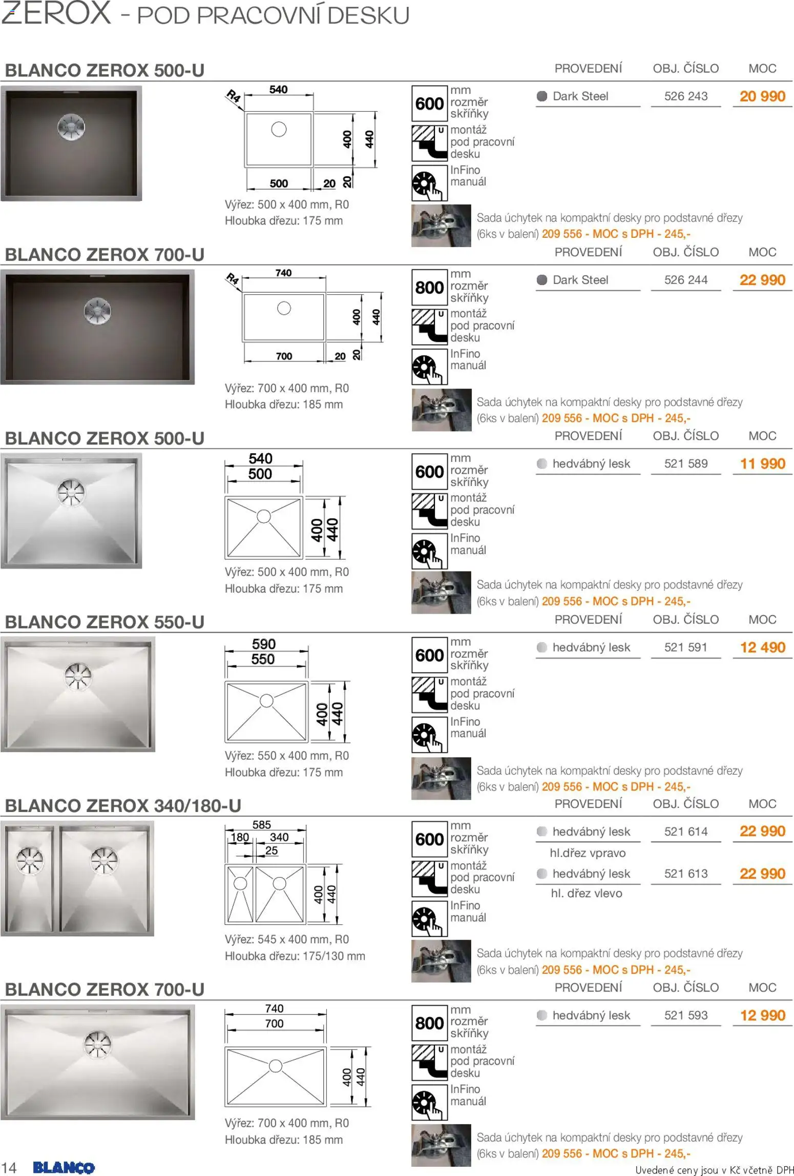 Möbelix leták - Blanco od 01.02.2026 | Strana: 14 | Produkty: Dřez, Desky