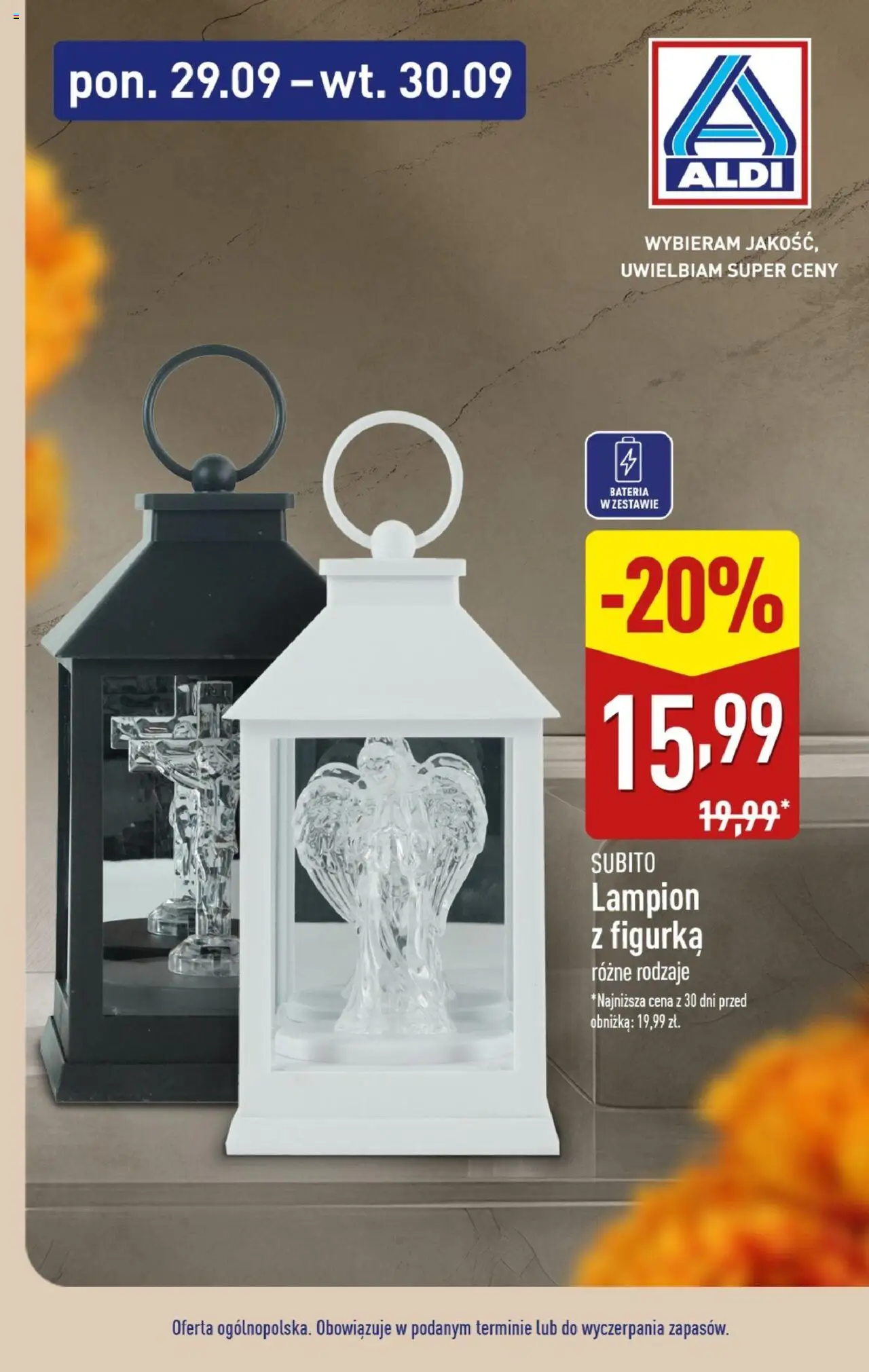 Aldi Gazetka - Znicze i wkłady w super cenach od 29.09.2025 | Strona: 10 | Produkty: Bateria