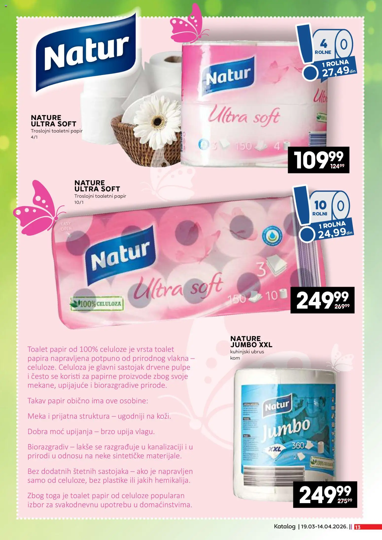 Idea katalog Neprehrane katalog - važi od 19.03.2026 | Strana: 13 | Proizvode: Toalet papir, Ubrus