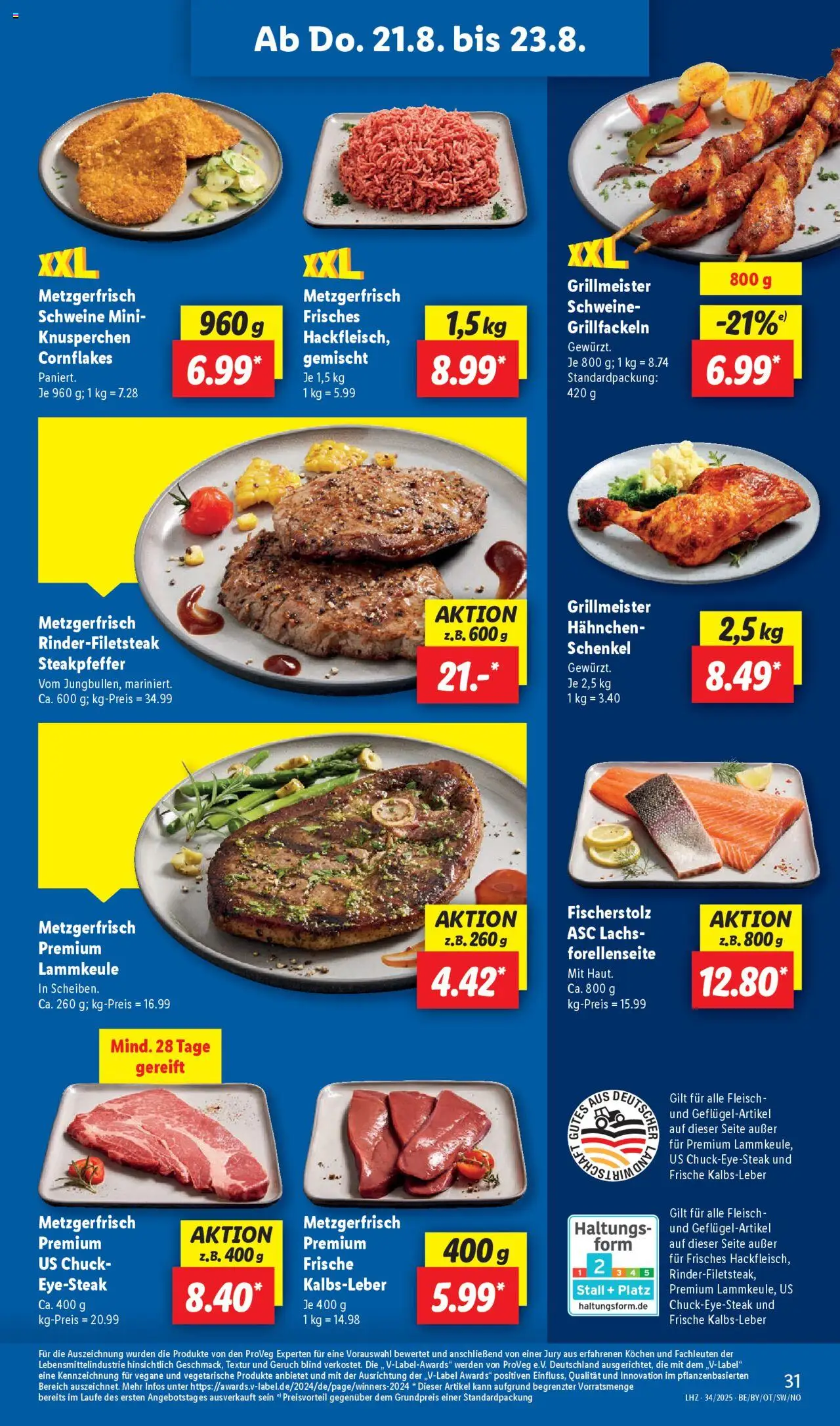 Lidl Prospekt Brakel 	 - gültig ab dem 18.08.2025 | Seite: 55 | Produkte: Lammkeule, Hahnchen, Lachs, Fleisch