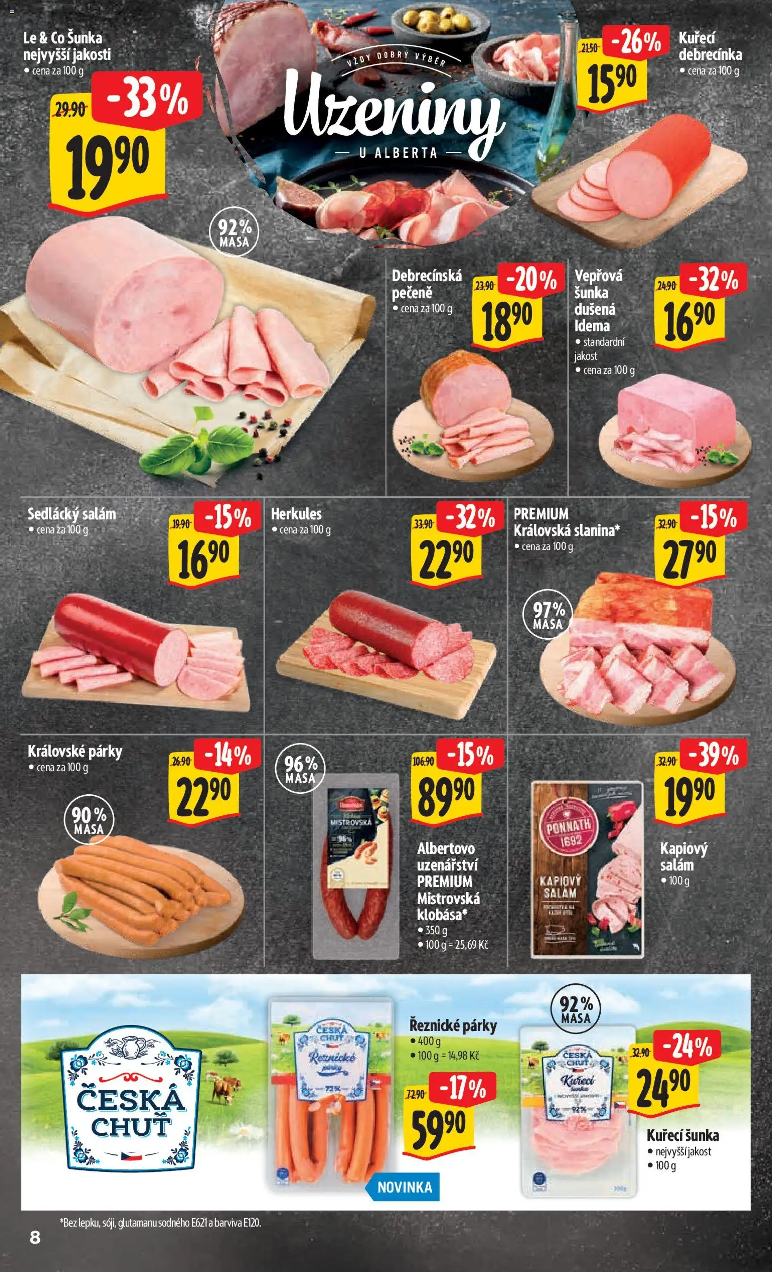 Albert leták - Hypermarket od 28.01.2026 | Strana: 15 | Produkty: Vepřová pečeně, Salám, Šunka, Párky