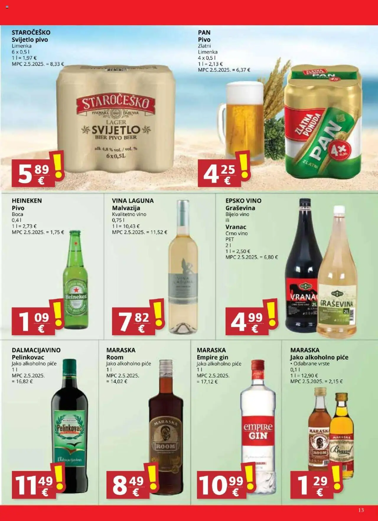 Ultra Gros katalog | vrijedi od 10.09.2025 | Stranica: 13 | Proizvodi: Pelinkovac, Pivo, Heineken, Crno vino