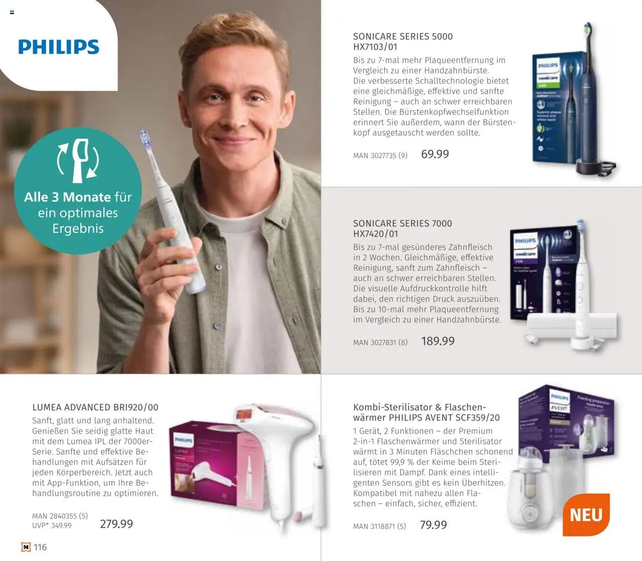 Müller Haushaltskatalog – gültig ab 03.10.2025 | Seite: 116 | Produkte: Philips