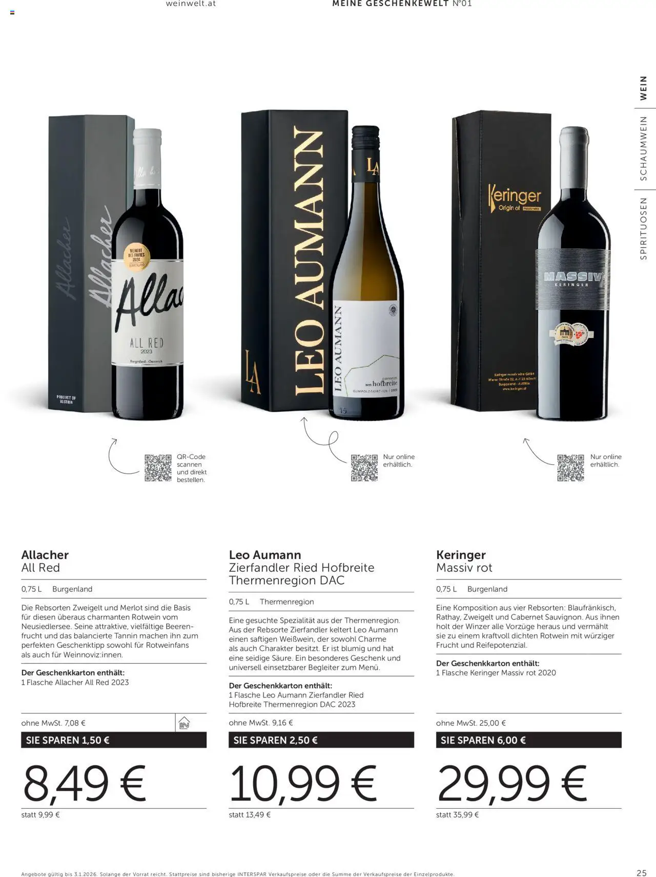Interspar Geschenkewelt  gültig ab 08.10.2025 | Seite: 25 | Produkte: Wein