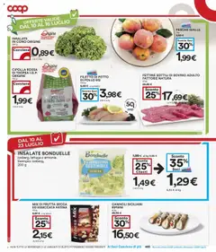 Volantino COOP del 10.07.2025 | Pagina: 2 | Prodotti: Bovino, Petto di Pollo, Frutta, Lattuga