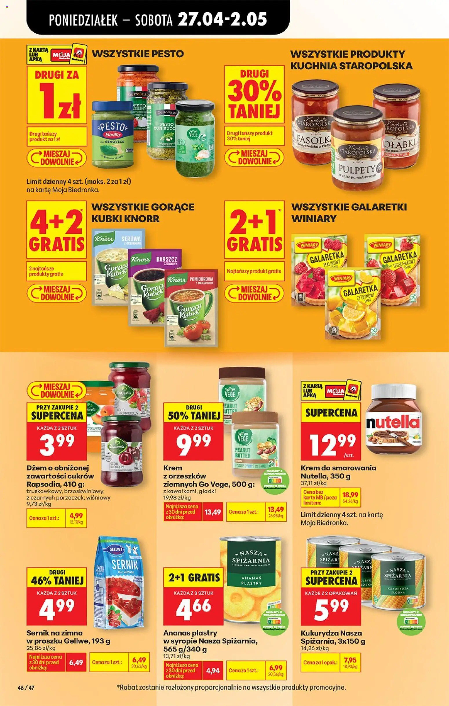 Biedronka Polsko leták od 27.04.2026 | Strana: 54 | Produkty: Ananas, Knorr, Pesto, Karty