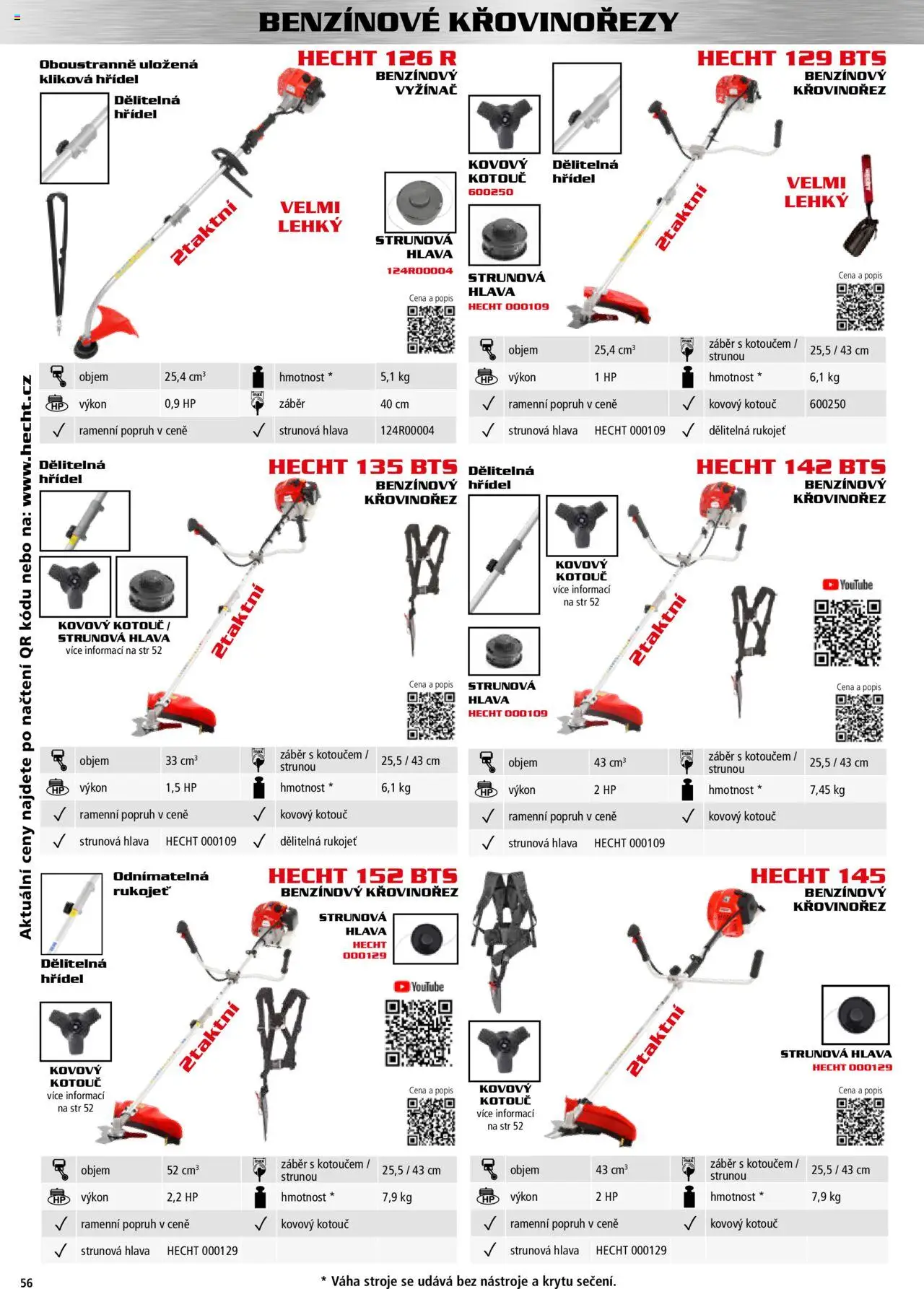 Hecht katalog - Podzim - zima 2025 od 01.09.2025 | Strana: 56 | Produkty: Hecht, Váha, Křovinořez