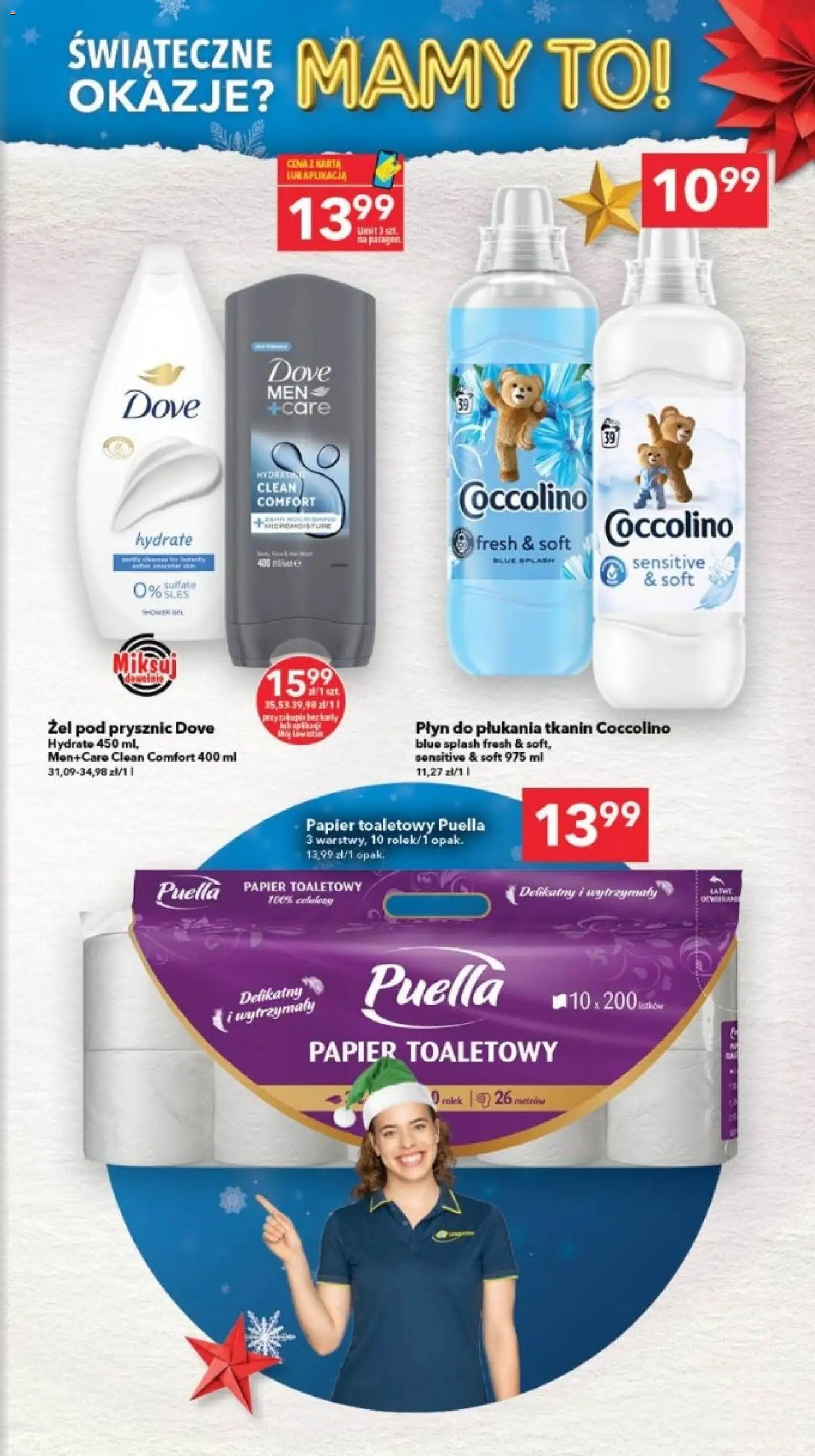 Lewiatan gazetka - Szczecin od 17.12.2025 | Strona: 14 | Produkty: Karta, Papier toaletowy, Coccolino, Żel pod prysznic