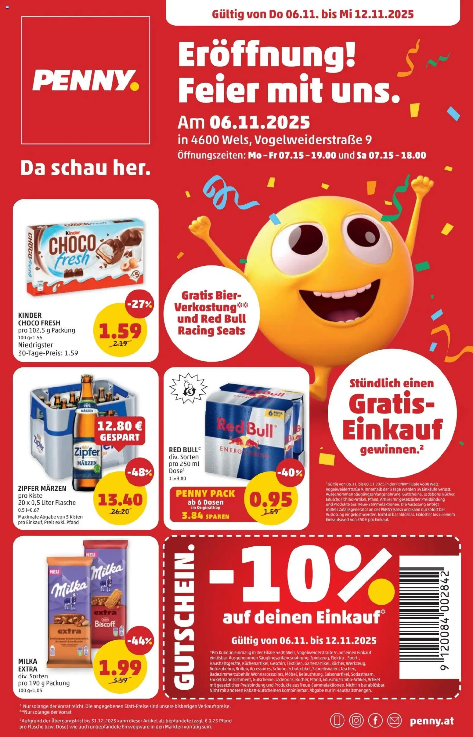 Penny Markt - Eröffnung in 4600 Wels gültig ab 06.11.2025 | Seite: 1 | Produkte: Bier