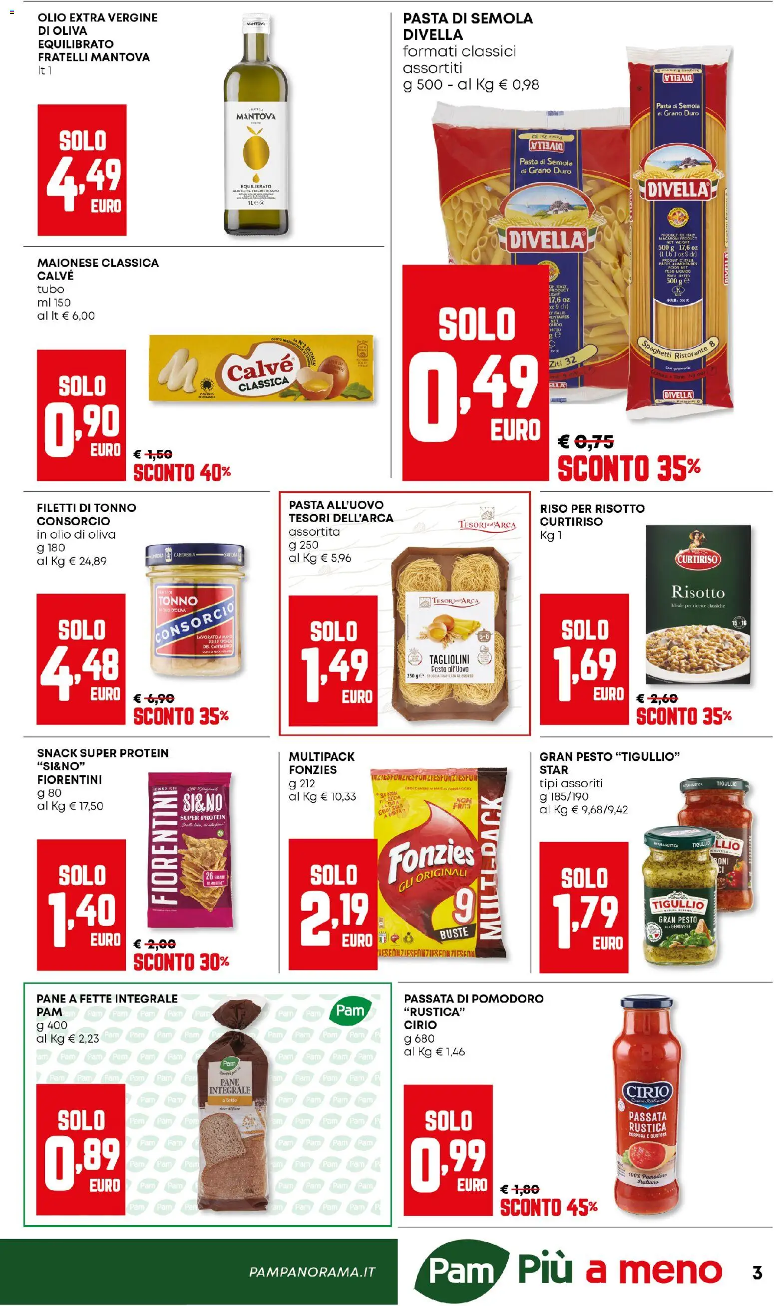 Volantino Panorama del 02.01.2026 | Pagina: 3 | Prodotti: Maionese, Passata di pomodoro, Olio extra vergine, Olio di Oliva
