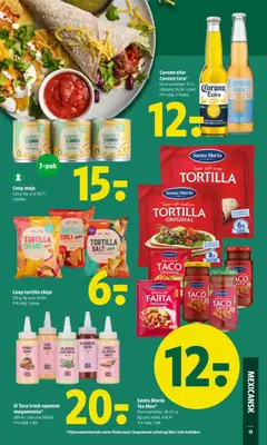 Coop majs, 420 g. Kg-pris 35,71. 1 pakke. gyldig fra 26.02.2026 | Side: 15