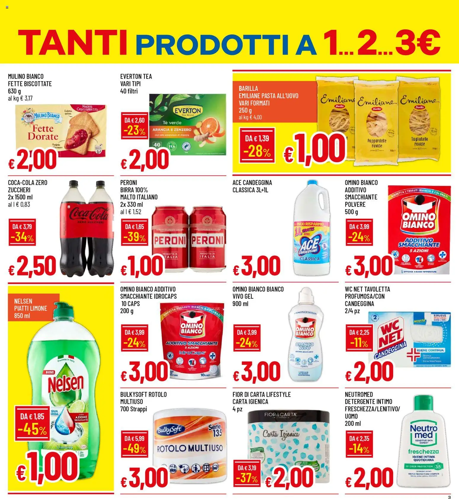 Volantino Galassia del 05.02.2026 | Pagina: 3 | Prodotti: Carta igienica, Tè, Olio, Arancia