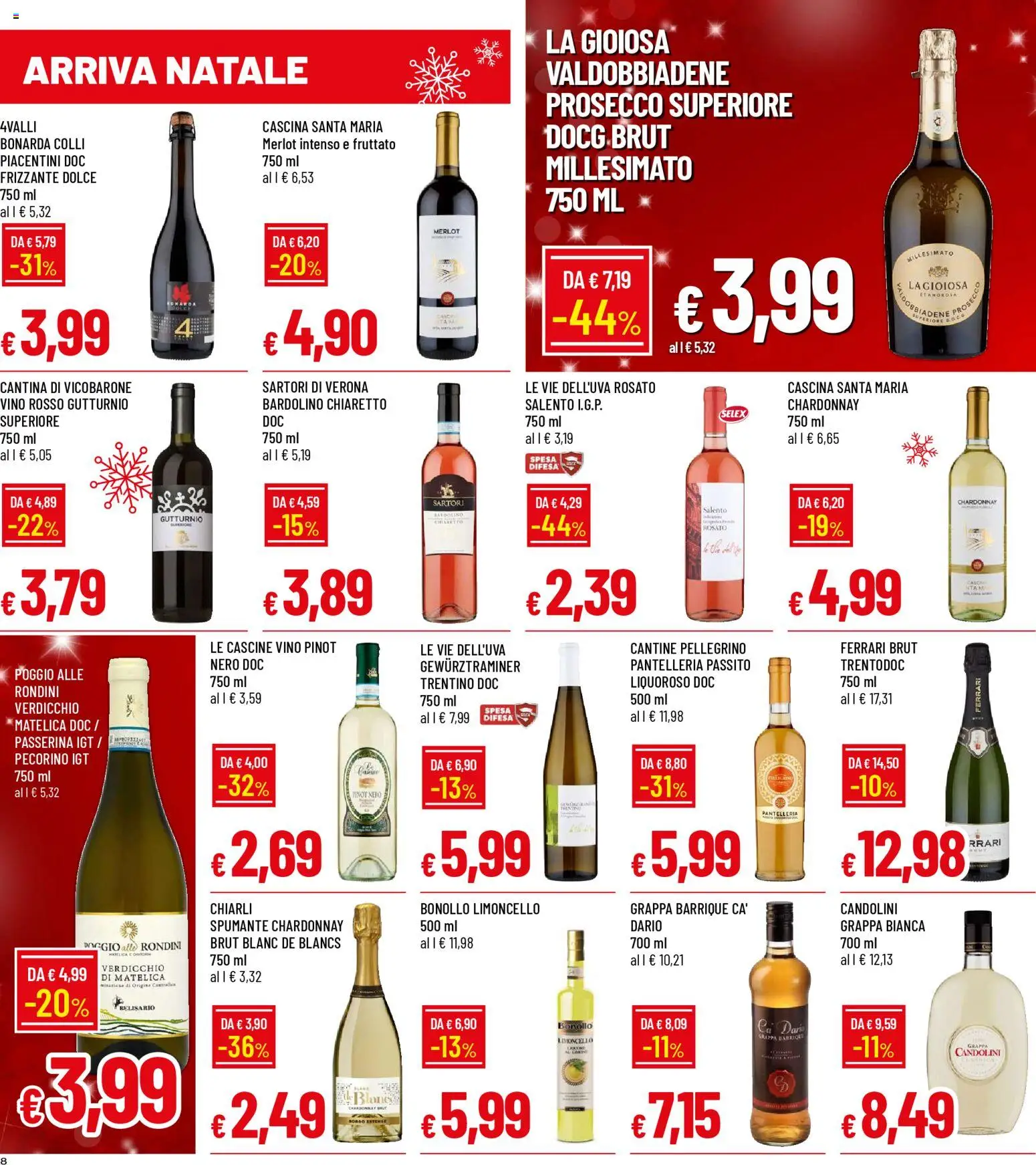 Volantino Galassia del 01.12.2025 | Pagina: 8 | Prodotti: Vino, Limoncello, Pecorino, Vino rosso