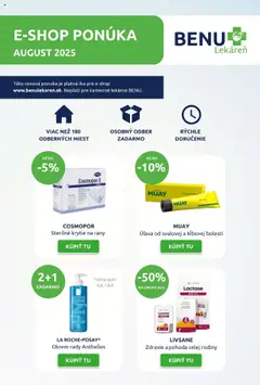 BENU Lekáreň Leták pre E-shop - náhľad platný od 04.08.2025