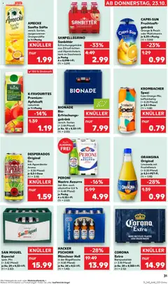 CAPRI-SUN Fruchtsaft-getränk, Orange & Peach oder Multivitamin je 0,33-1-Packg. ab 23.10.2025 gültig | Seite: 31
