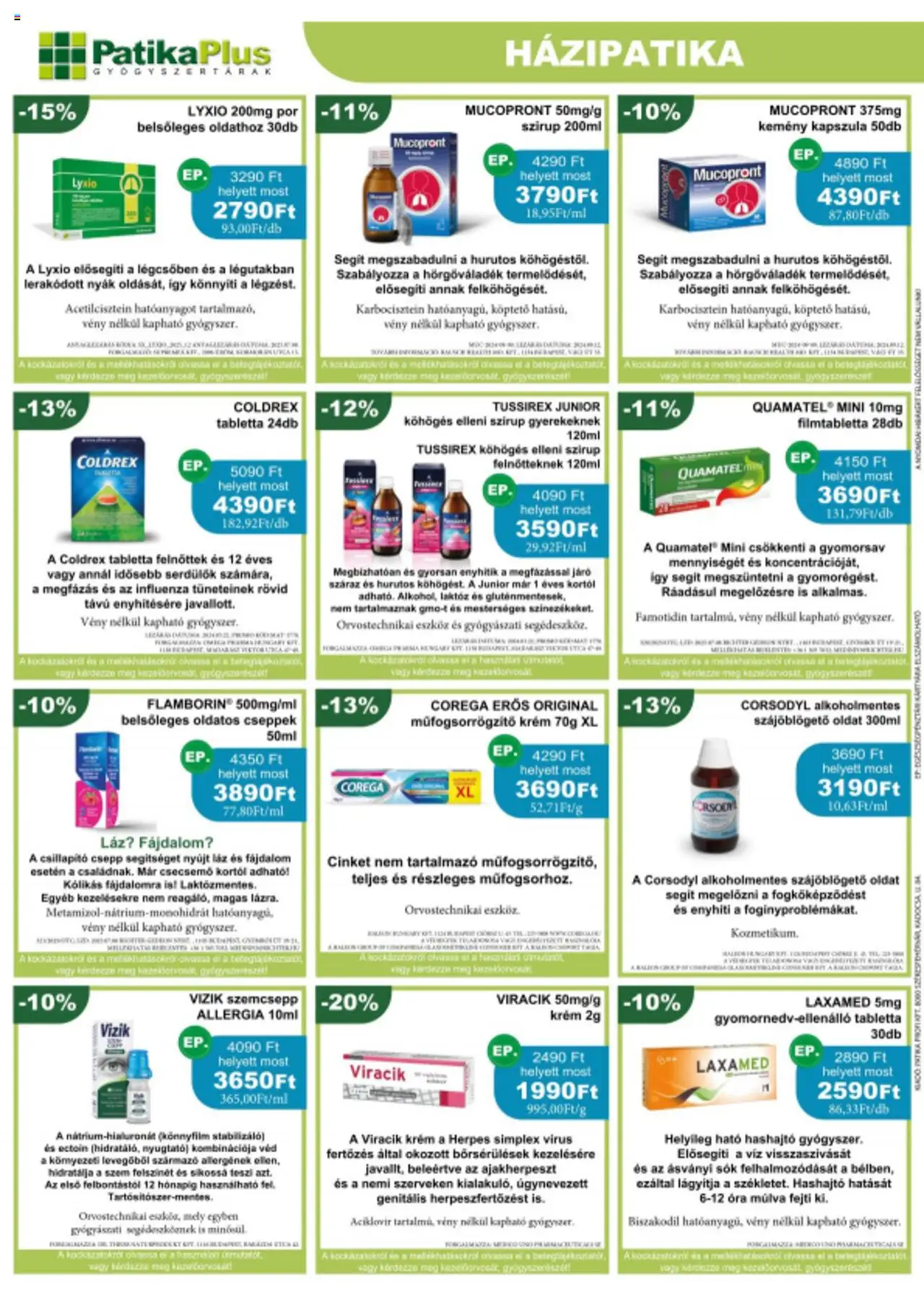 PatikaPlus akciós ujság - amely érvényes a következő dátumtól: 01.08.2025 | Oldal: 2 | Termékek: Óra