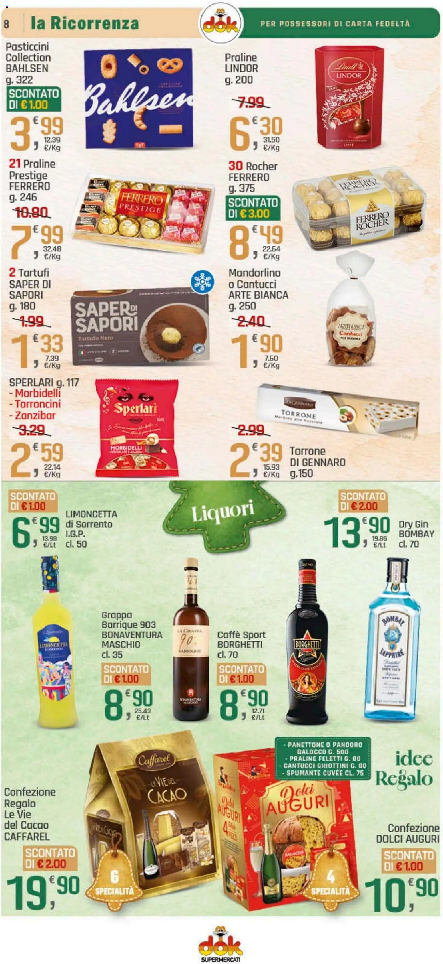 Volantino DOK del 04.12.2025 | Pagina: 8 | Prodotti: Pandoro, Panettone, Spumante, Cacao