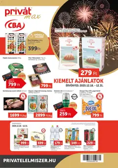 PRIVÁT - Aktuális szórólap MAX - amely érvényes a következő dátumtól: 18.12.2025