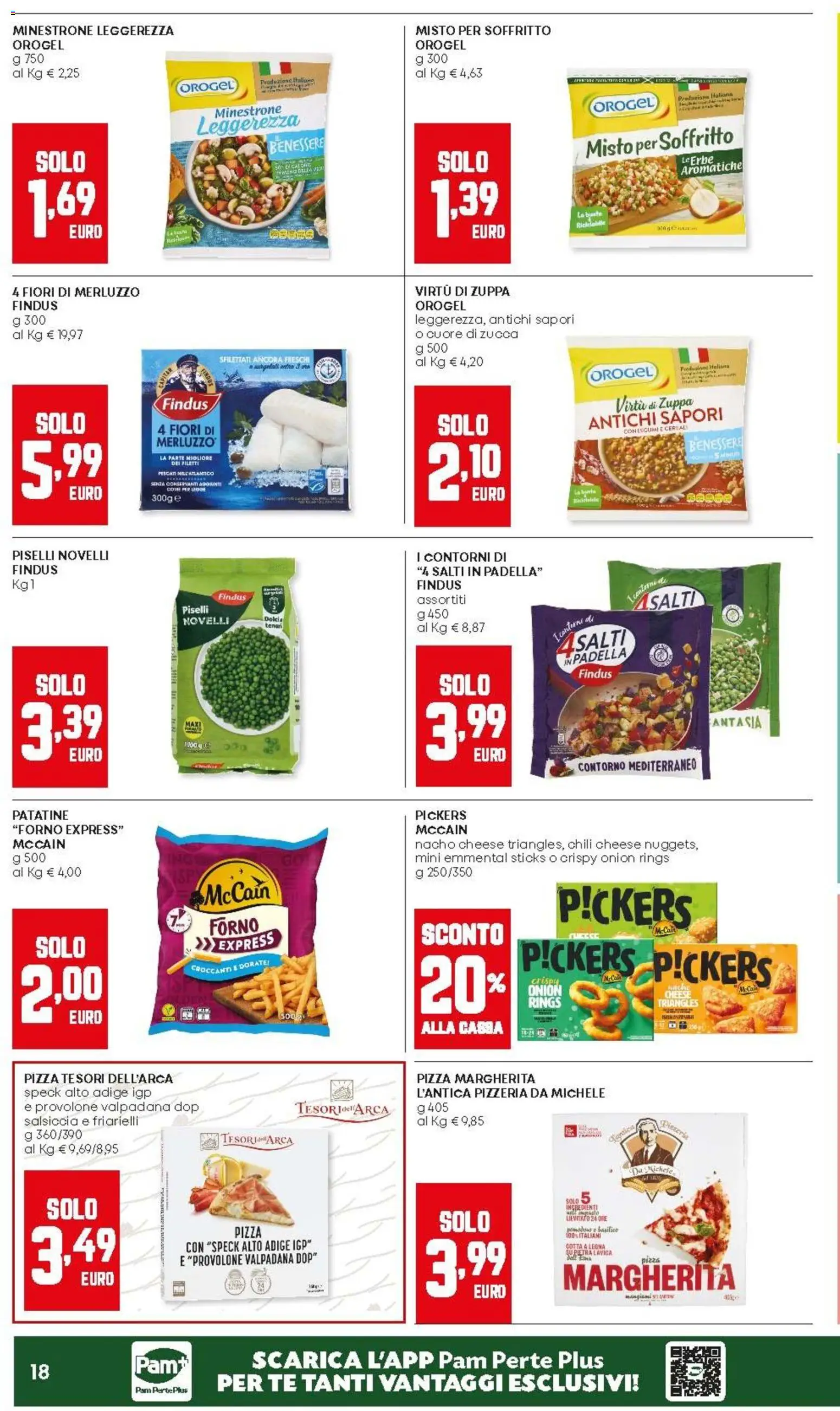 Volantino Panorama del 04.12.2025 | Pagina: 18 | Prodotti: Pizza, Patatine, Salsiccia, Piselli
