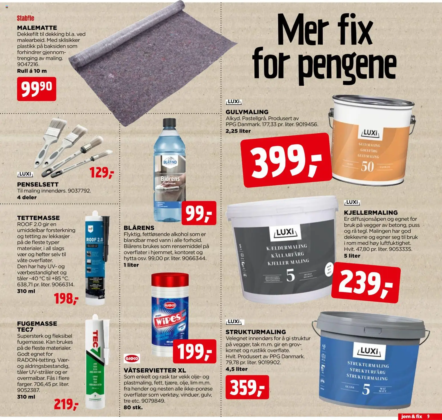 {H1} | Side: 9 | Produkter: Wipes, Persienn, Суміш дитяча, Fromage végétalien