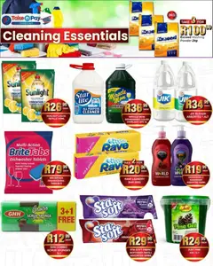 Take n Pay specials catalogue – valid from 09.02.2026 | Page: 28 | Products: Dishwasher, Bleach, Powder, Scrub