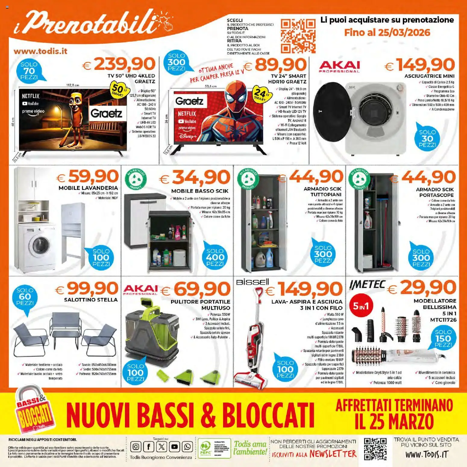 Volantino Todis del 16.03.2026 | Pagina: 24 | Prodotti: Video, Cavo, Poltrona, Presa
