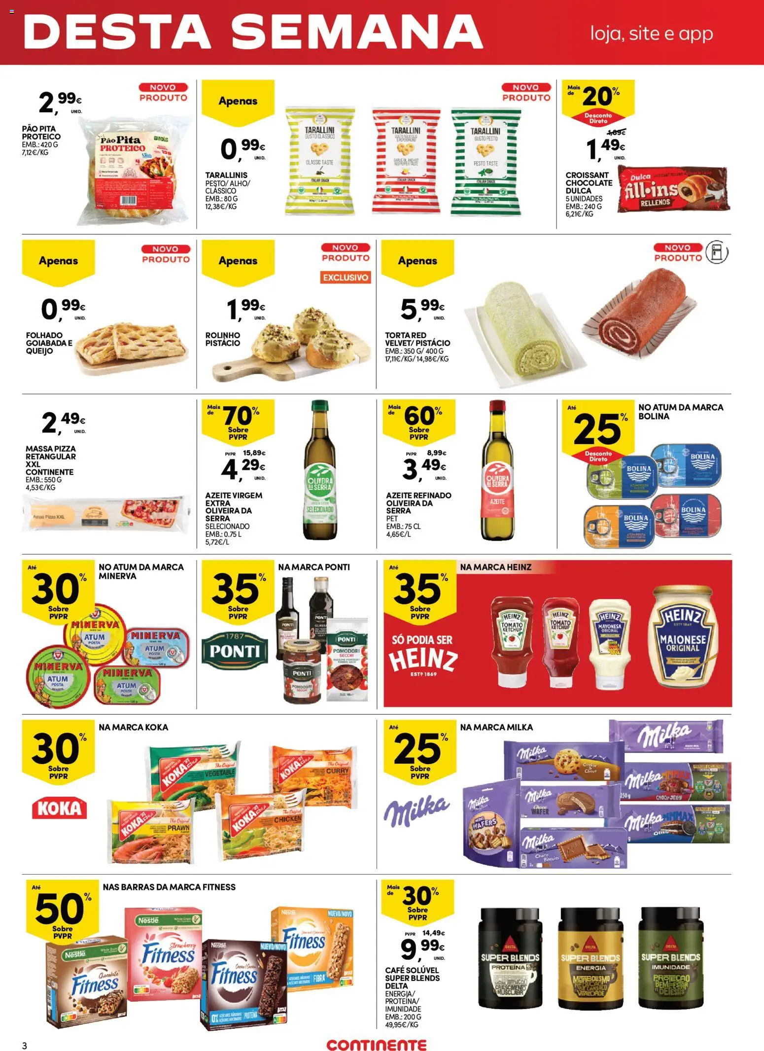 Continente Semanal Continente Bom Dia │ válido de 27.02.2026 | Página: 3 | Produtos: Café solúvel, Pão, Chocolate, Maionese
