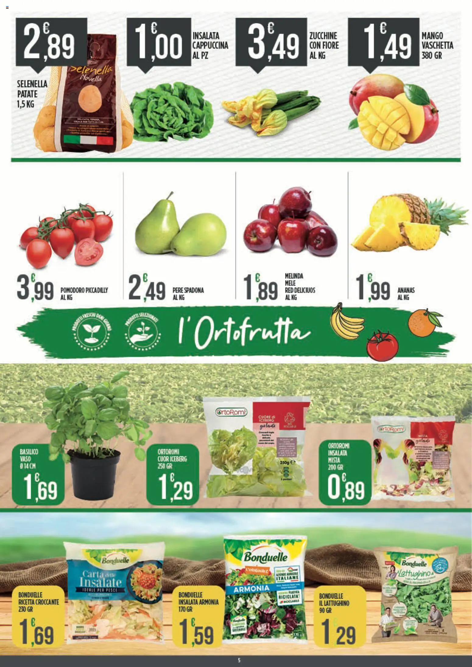 Volantino Euroesse del 07.04.2026 | Pagina: 5 | Prodotti: Pesce, Mango, Basilico, Vaso