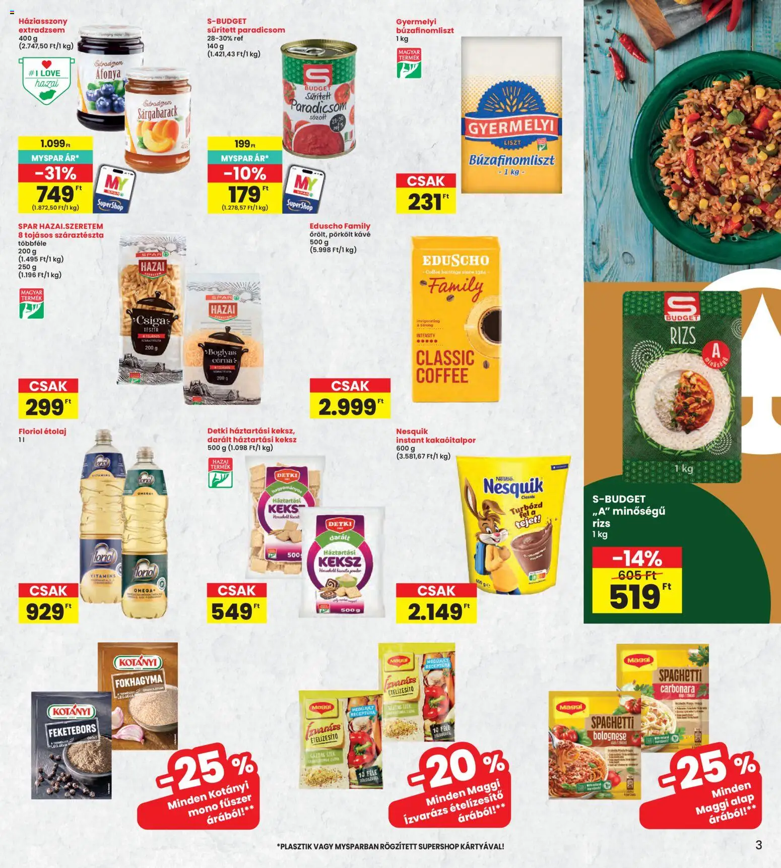 Interspar akciós ujság - amely érvényes a következő dátumtól: 23.04.2026 | Oldal: 3 | Termékek: Fokhagyma, Nesquik, Kávé, Paradicsom