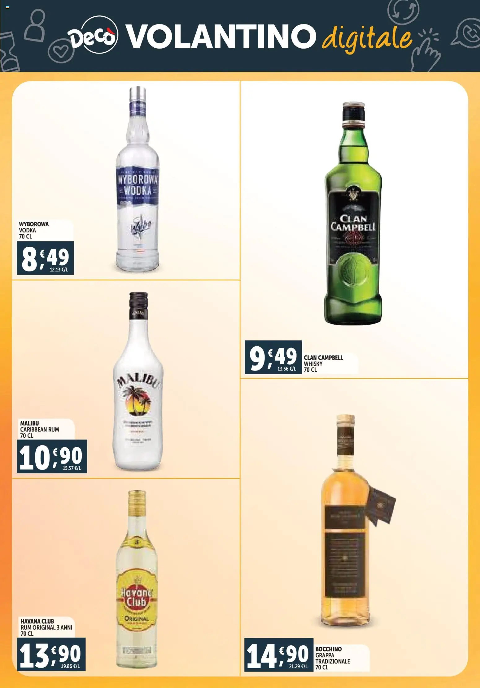 Volantino Decò del 07.11.2025 | Pagina: 32 | Prodotti: Vodka, Whisky, Rum, Grappa