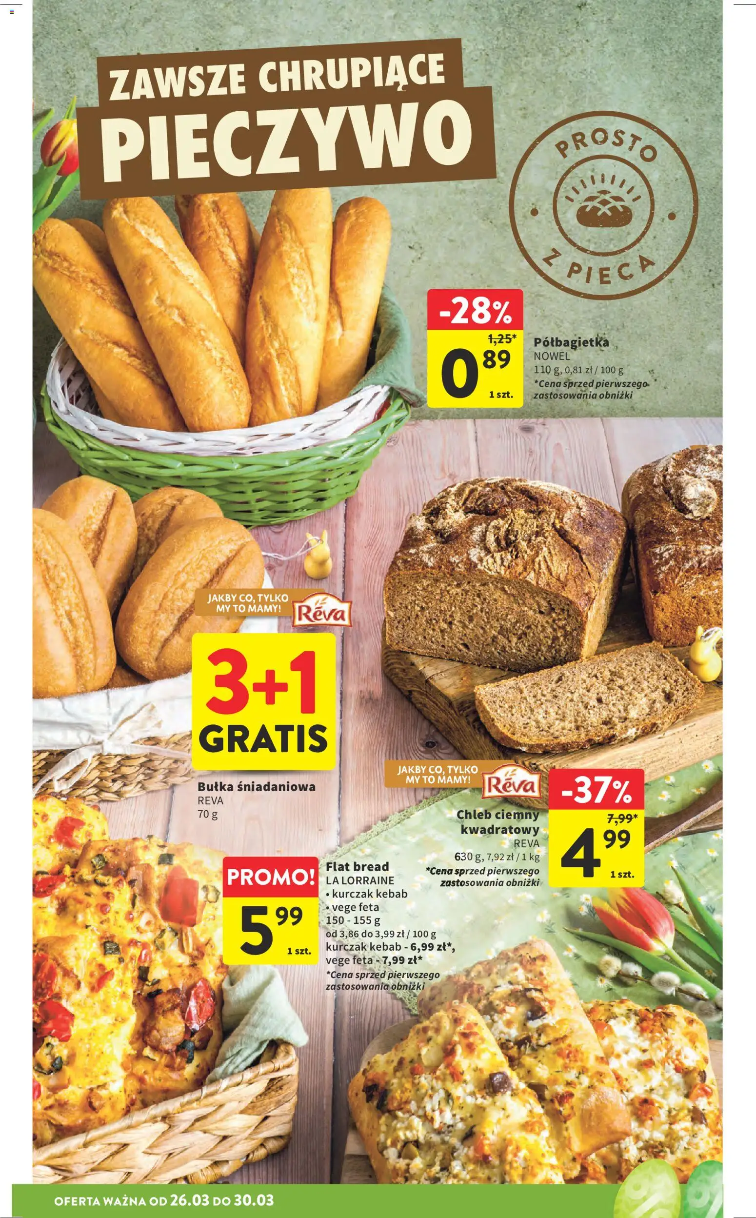 Intermarche gazetka od 26.03.2026 | Strona: 18 | Produkty: Kurczak, Kebab, Chleb ciemny, Chleb