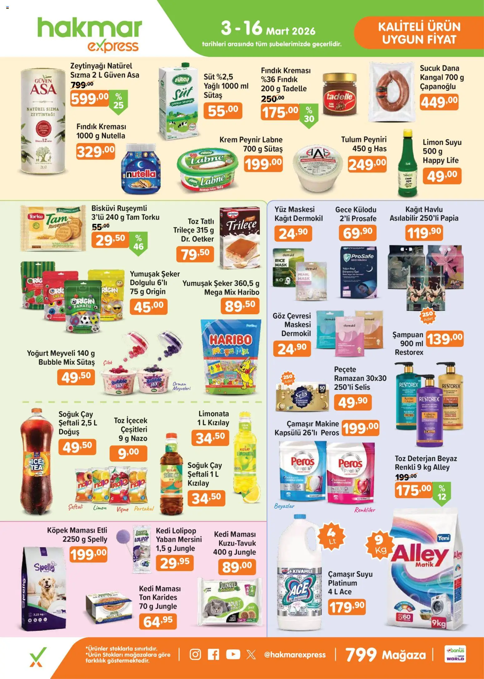 Hakmar Express - Salı Aktüel Ürünler - 03.03.2026 tarihinden itibaren geçerlidir | Sayfa: 1 | Ürünler: Şampuan, Krem, Yoğurt, Soğuk çay