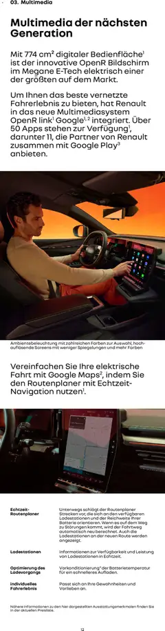 Renault Megane E-Tech ab 14.01.2026 gültig | Seite: 12 | Produkte: Navigation, Batterie, Bildschirm