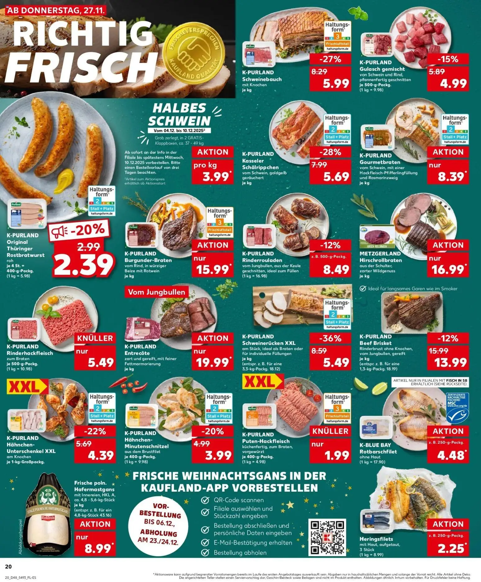 Kaufland prospekt Steinheim An Der Murr	 – gültig ab 30.11.2025 | Seite: 20 | Produkte: Rotwein, Entrecote, Gulasch, Schweinerucken