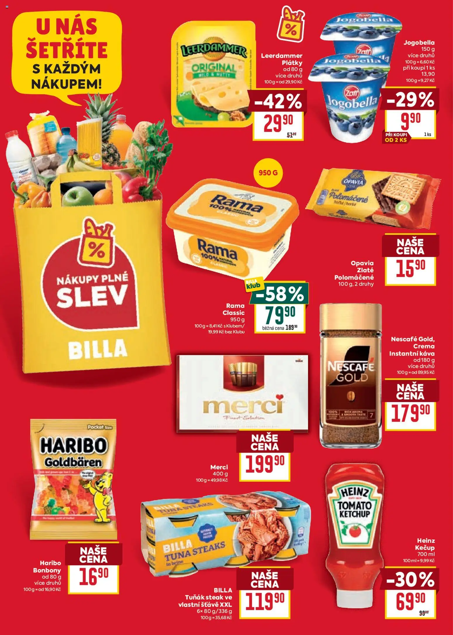 Billa Velký leták od 07.01.2026 | Strana: 2 | Produkty: Bonbóny, Merci, Jogobella, Tuňák steak
