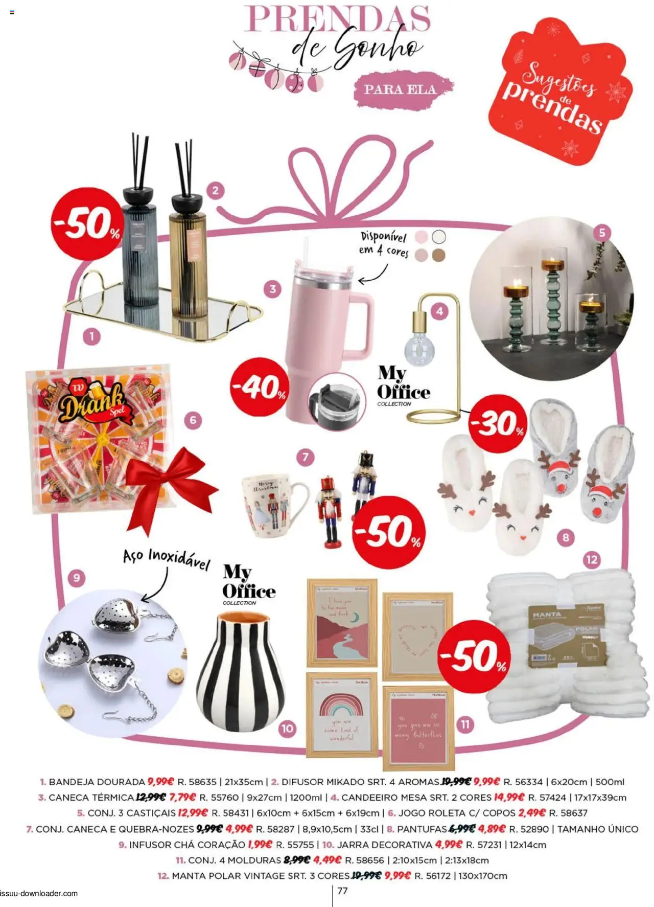 Espaço Casa Catálogo de Natal 2025 │ válido de 11.10.2025 | Página: 77 | Produtos: Jarra, Caneca, Chá, Difusor