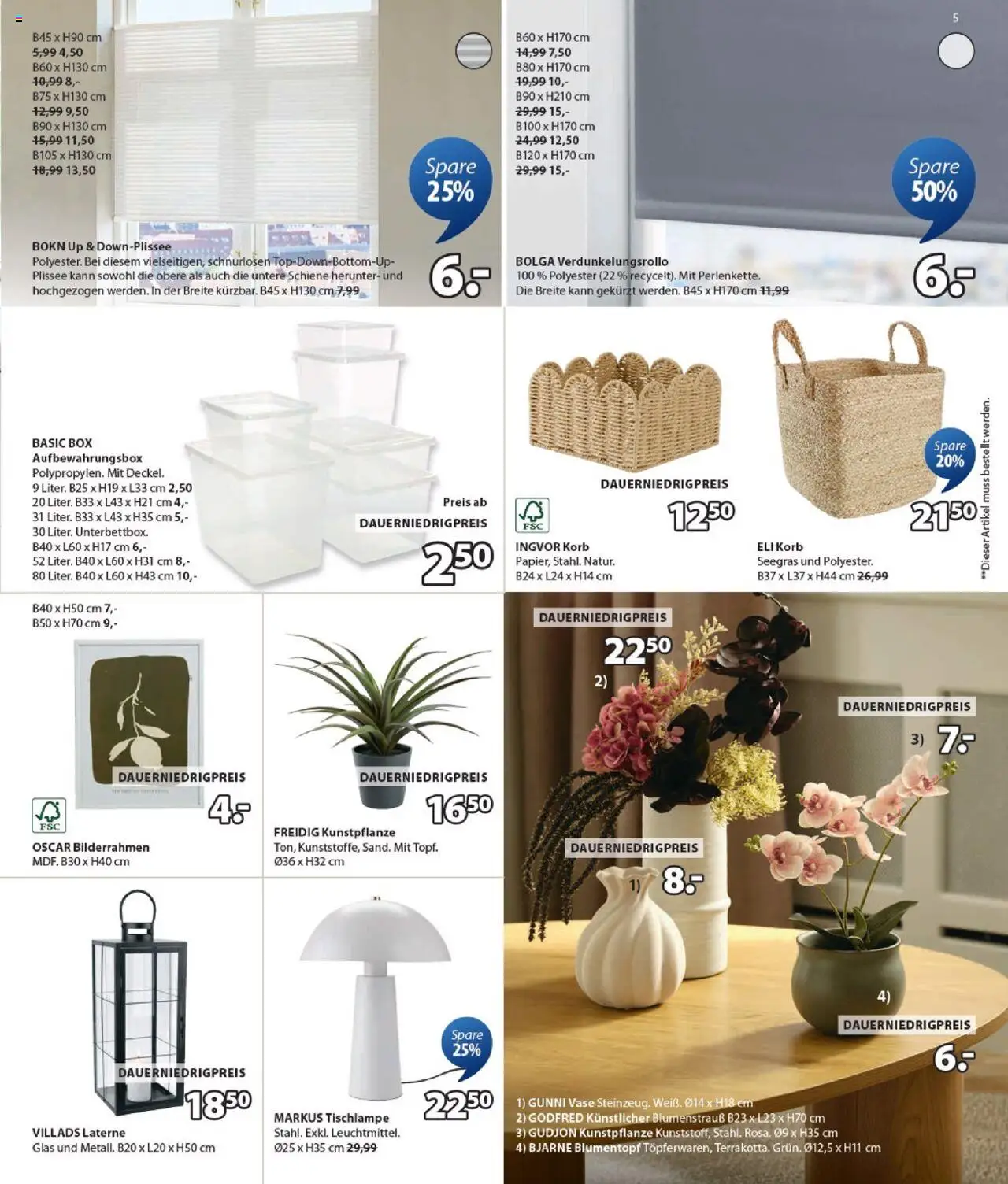 Prospekt JYSK – gültig ab 19.09.2025 | Seite: 5 | Produkte: Box, Korb, Vase, Bilderrahmen
