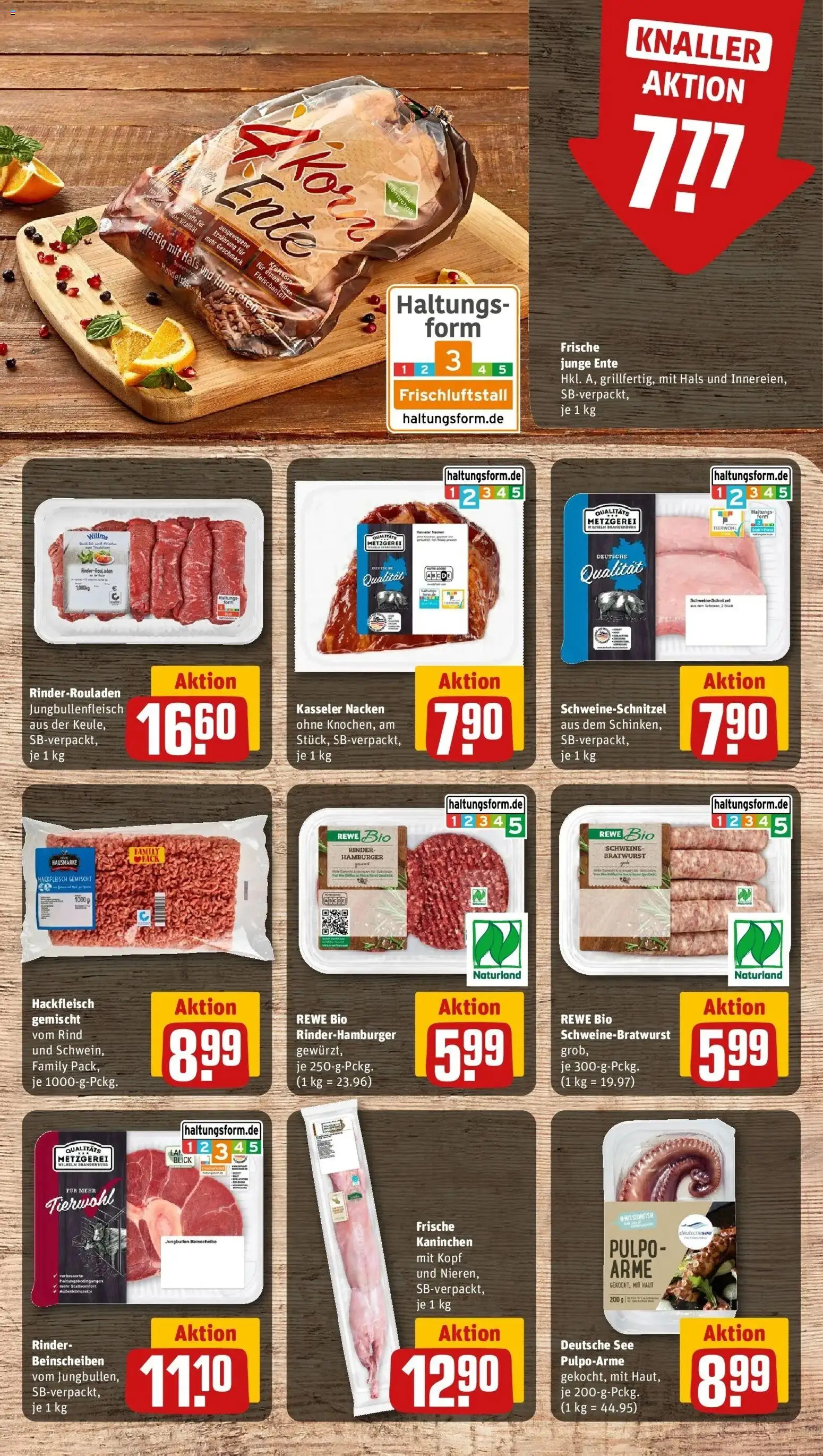 Rewe Prospekt Kölleda	 – gültig ab 01.03.2026 | Seite: 8 | Produkte: Rinderrouladen, Schnitzel, Kasseler nacken, Ente