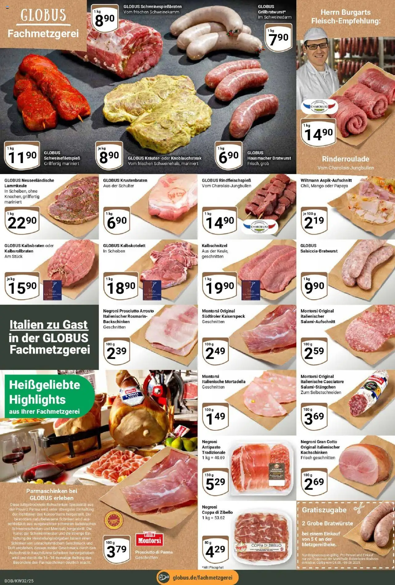 Globus prospekt Bobenheim-Roxheim	 - gültig ab dem 03.08.2025 | Seite: 6 | Produkte: Lammkeule, Duft, Krustenbraten, Mango