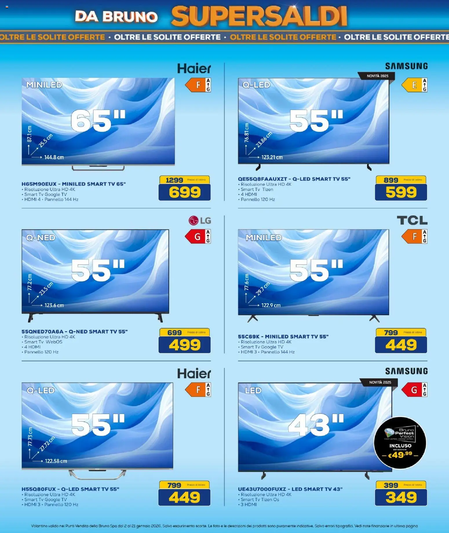 Volantino BRUNO del 02.01.2026 | Pagina: 25 | Prodotti: smart TV, TV, Samsung